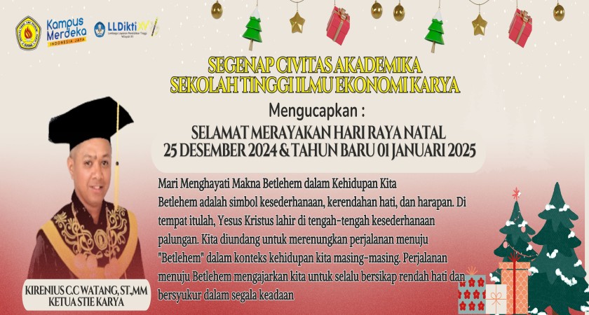 Pesan Natal Ketua STIE Karya; Menghayati Makna Betlehem dalam Kehidupan Kita