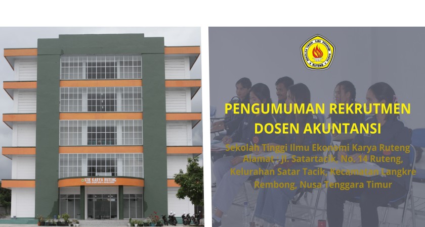 PENGUMUMAN Rekrutmen Dosen di Yayasan Perguruan Tinggi Tunas Karya Ruteng