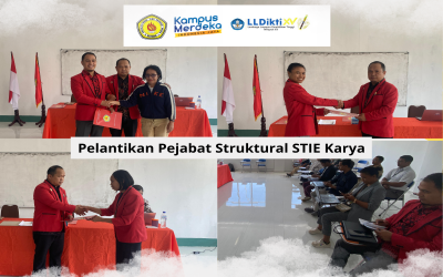 Ketua STIE Karya Melantik tiga Pejabat Struktural Baru